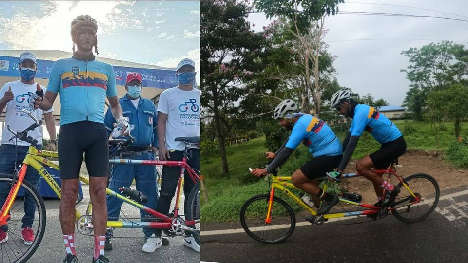 Deportista con discapacidad visual rompe estigmas y recorre Colombia en bicicleta