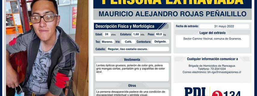 Un mes desaparecido: continúa búsqueda de joven con discapacidad en Graneros